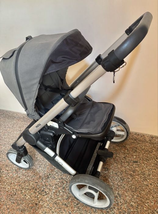 бебешка количка Mutsy Evo Bold Deep Grey летен и зимен кош