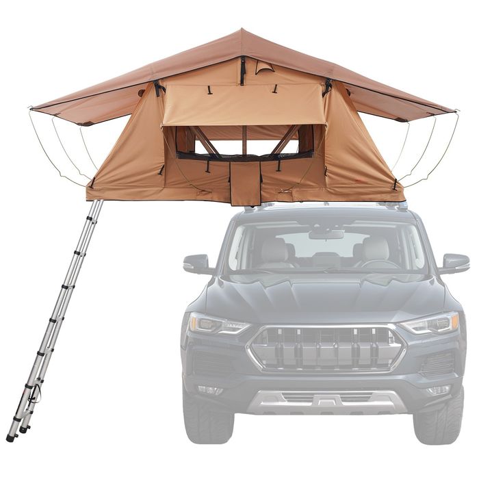 Cort de plafon auto carcasa rigida 2-3 persoane, scara telescopica 2,3 m, saltea, impermeabil 2000 mm, pentru Jeep SUV pickup