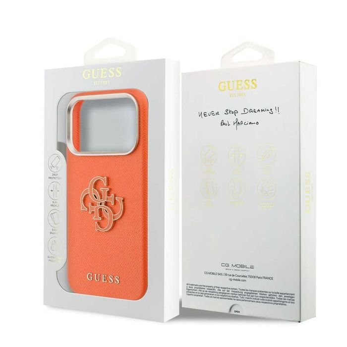 GUESS Калъф Кейс за iPhone 17 Pro Max / Orange / Оригинал /