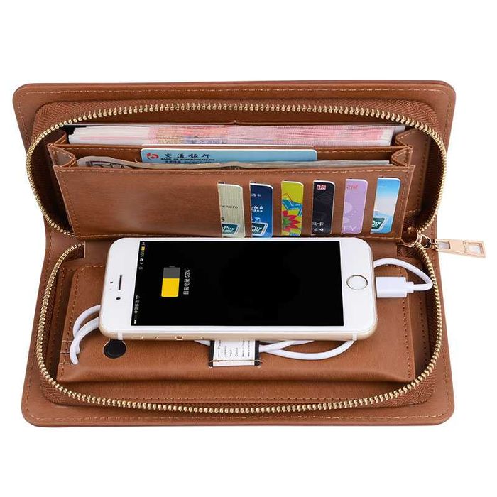 Портмоне с Power bank Смарт-кошелек с USB F кошелек