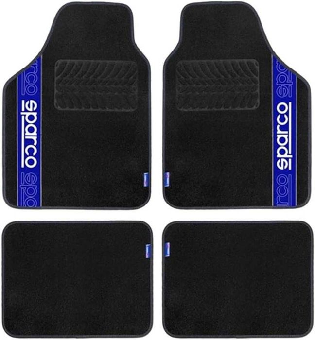 Комплект универсални автомобилни стелки Sparco със Сини кантове.