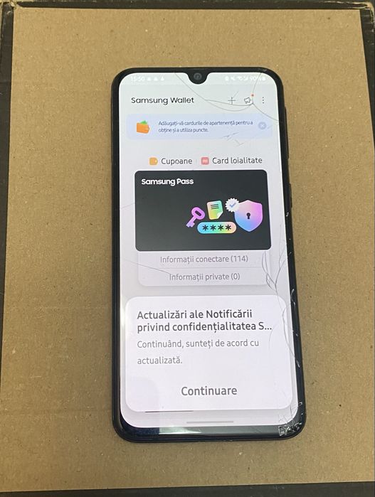 Placa buna si sticla fisurata dar ecran bun