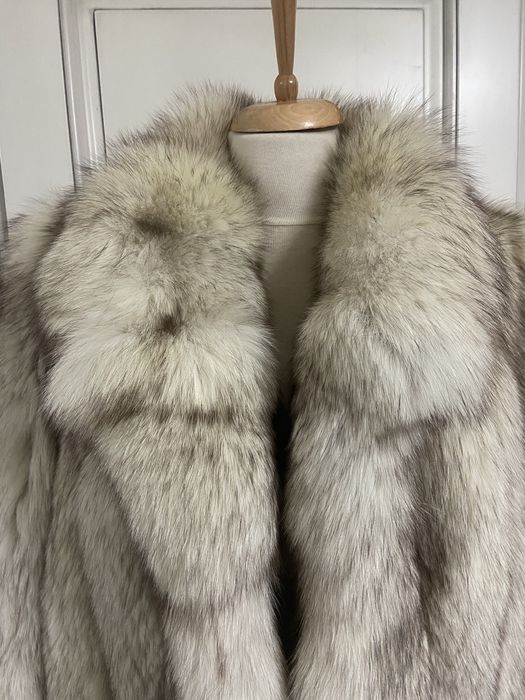 Blana naturala de vulpe argintie