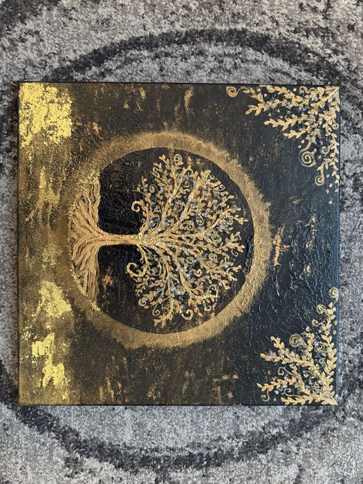 Картина - дървото на живота с камъчета цитрин