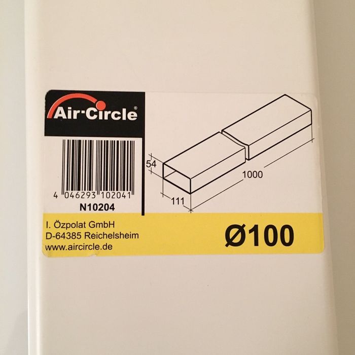 Въздуховод четиристенен 54х111 мм / 1 м