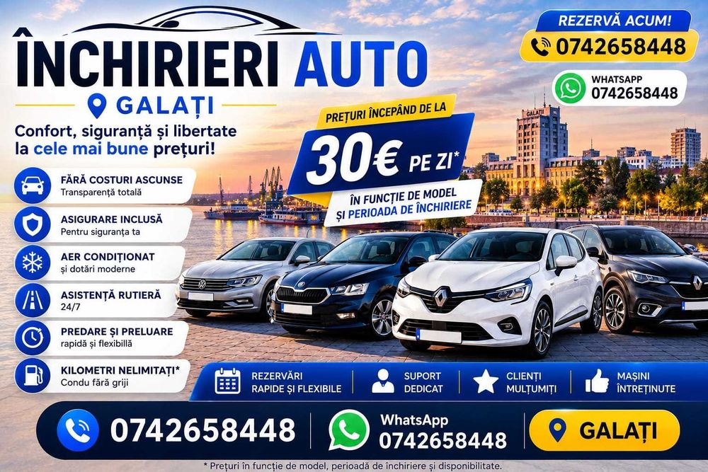 Inchirieri auto Galati - Rent a Car Galati