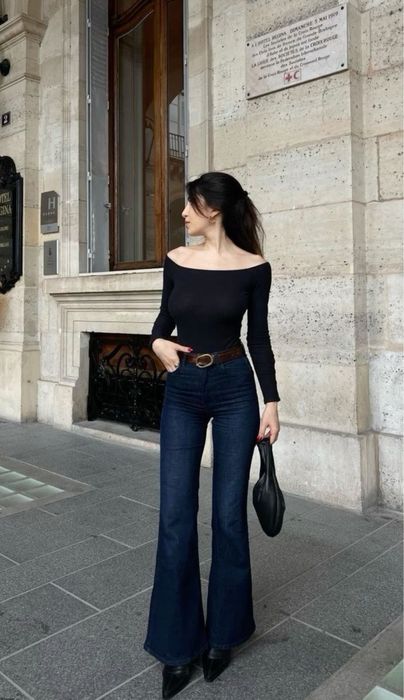 Джинсы клещ синий и черный