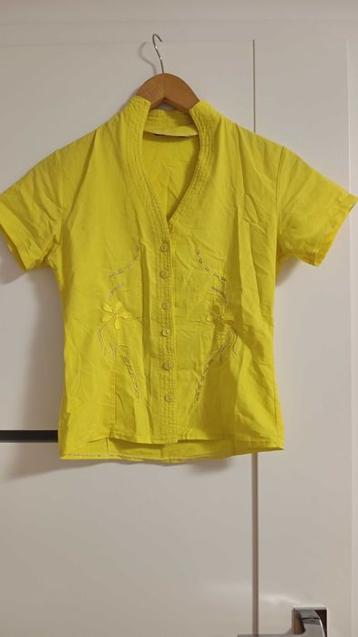 Camasa galbena cu maneca scurta marimea S, 36