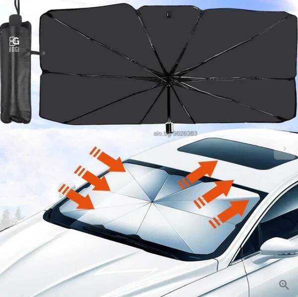 Иновативен сенник -чадър за предно стъкло на автомобил