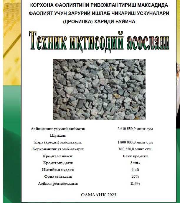 ТЭО,Бизнес режа ва лойихалар