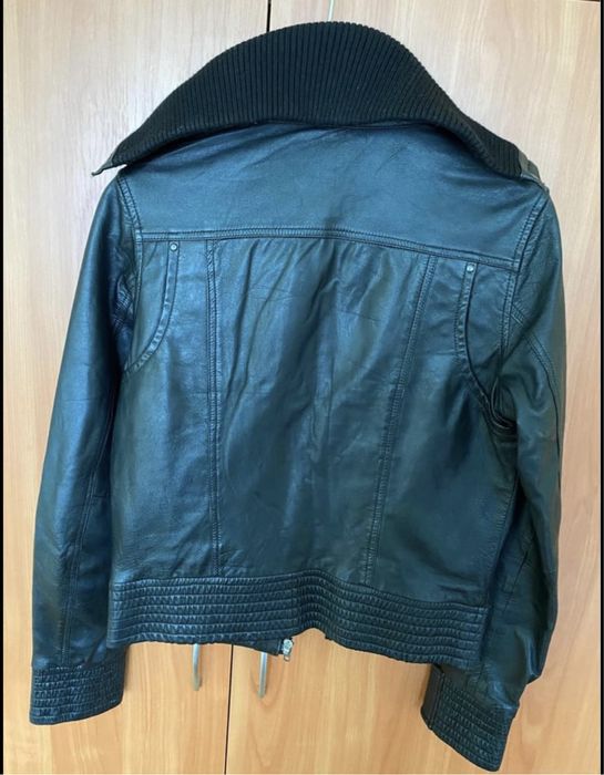 Дамско яке естествена кожа Mango