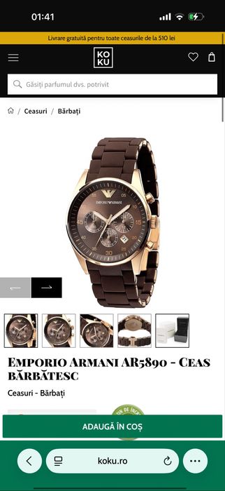 Ceas Armani Gold cronograf