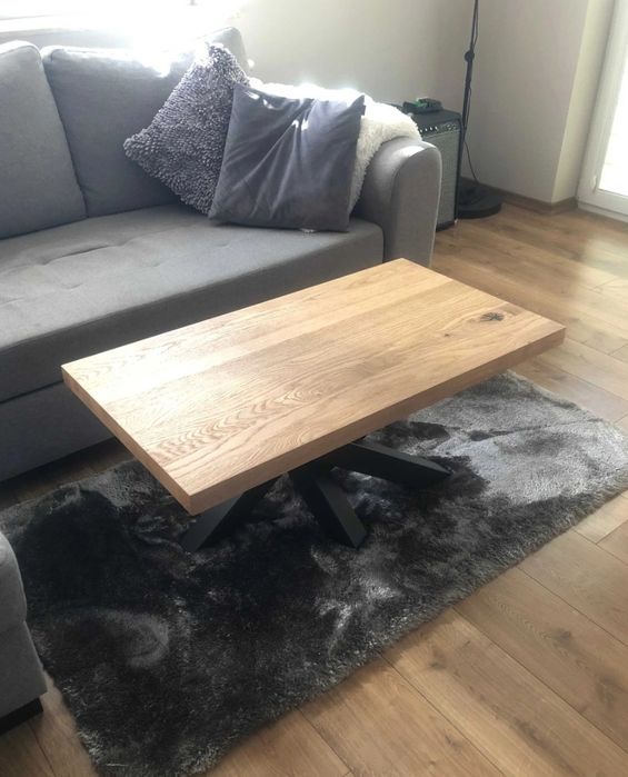 Холна маса от масив и метал (орех и дъб )