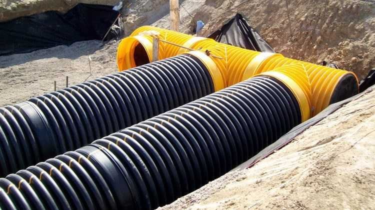 Труба дренажная гофрированная с перфорацией, дренажная труба