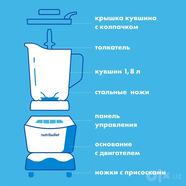 Стационарный блендер Nutribullet Blender NBF 400DG (Цвет: Темно-серый
