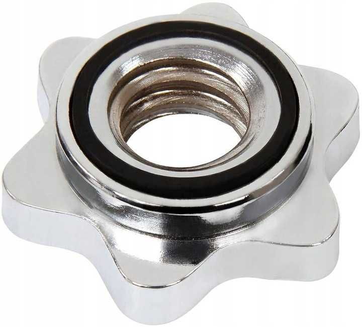 Хромирана щанга 140 см + звездовидни гайки Physionics