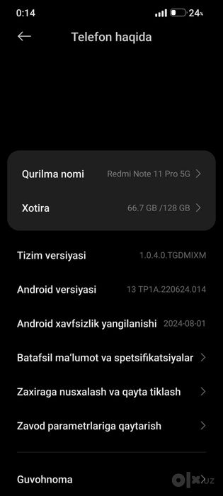 Redmi Note 11 pro 5G