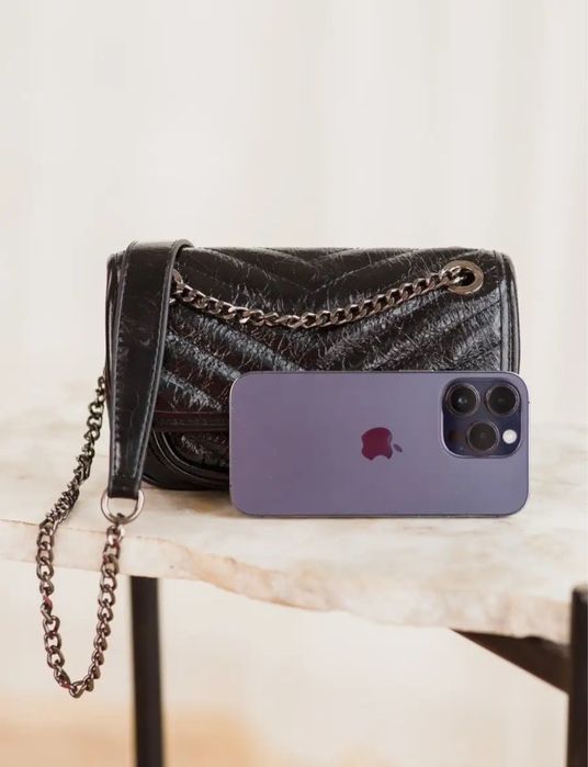 Натуральная кожаная мини сумка