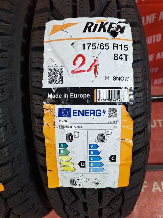 2 Anvelope de IARNA - 175/65/15 - RIKEN - NOI - DOT 2021 !