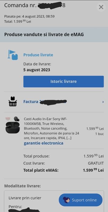 Sony WF-1000XM5 eMAG full box