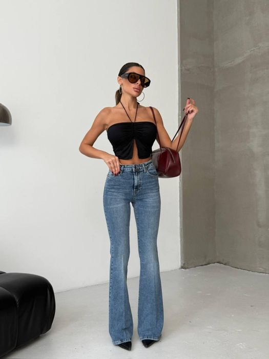 Дамски дънки с еластан лукс