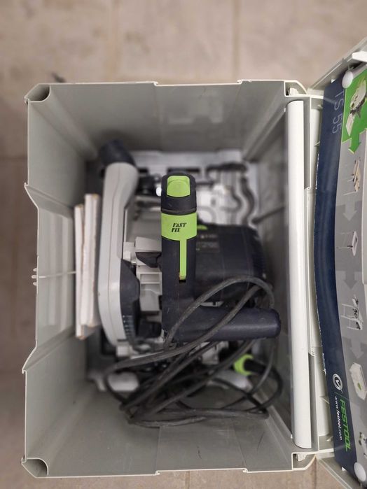 Потапящ циркуляр Festool TS 55 REBQ-Plus с куфар Systainer и водещи шини