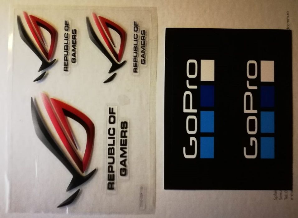 Vand abtibild GoPro , Asus ROG, sticker cabluri, do not disturb sign