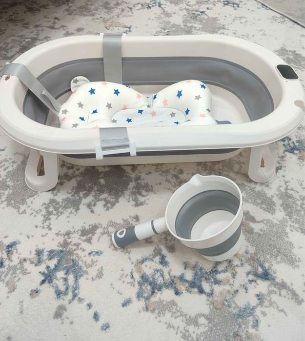 Набор ванночка для новорожденных+горка