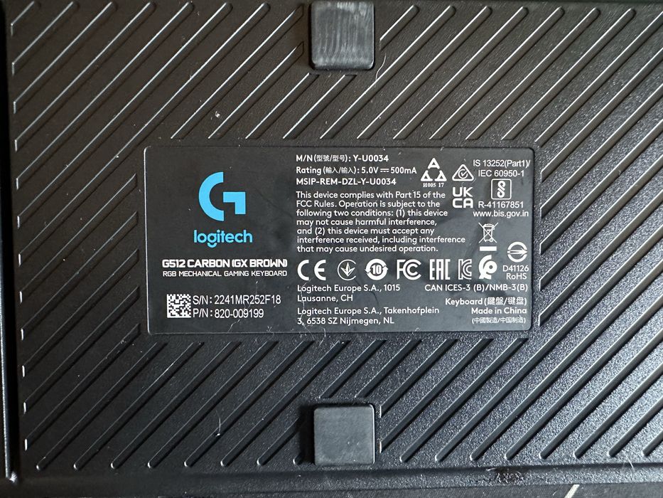 Logitech G512 Carbon и Logitech G321 lightspeed