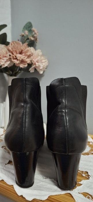 Кожаные Ботильоны Ботинки 38р Использования.