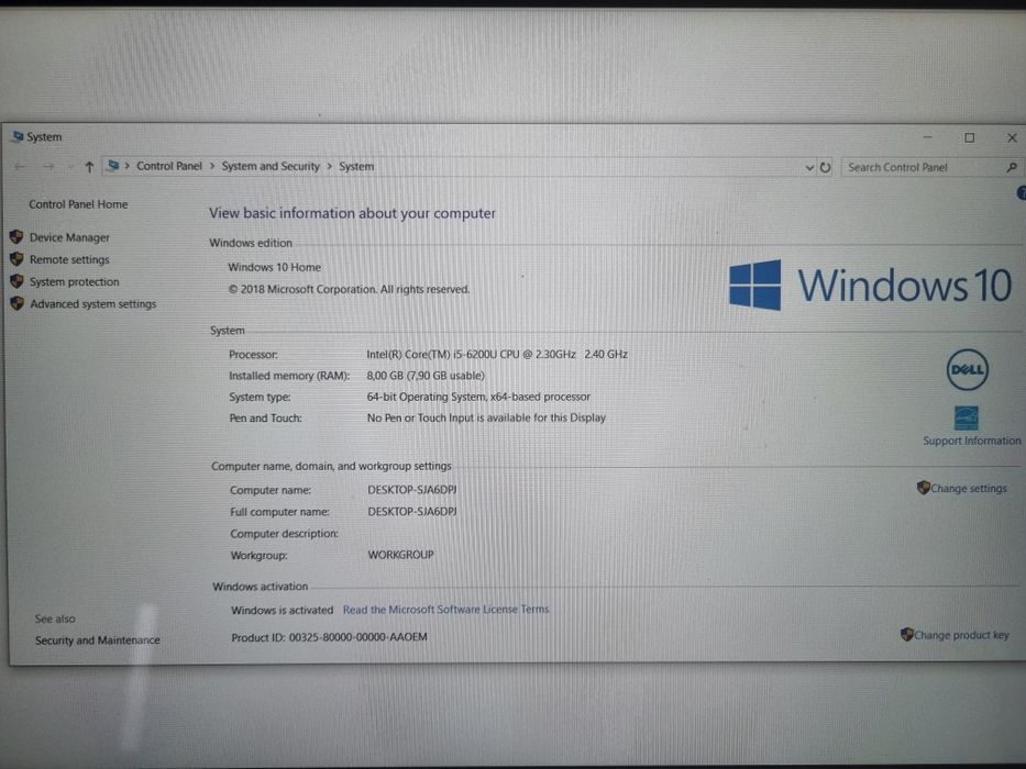Laptop Dell Inspiron 15.6", 8 GB RAM, 1TB HDD