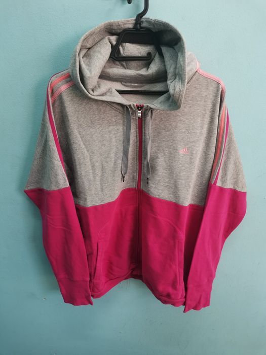 Adidas суичер с ленти през качулката - М