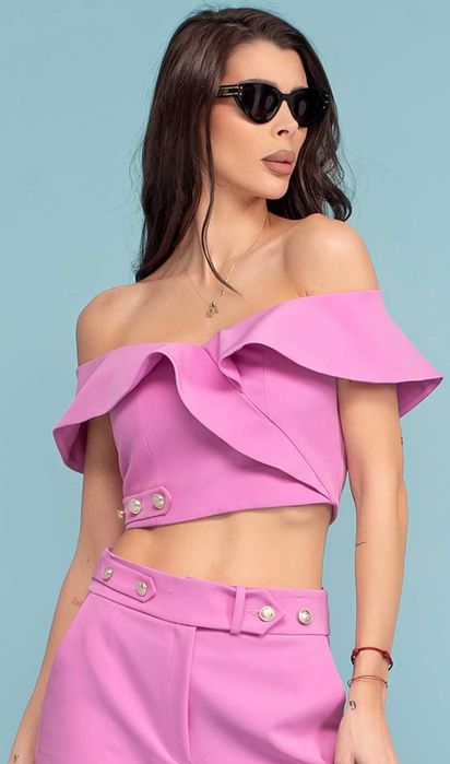 Къси панталони с колан и висока талия Junona Юнона топ бюстие риза