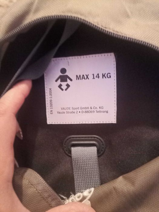 Самар носилка за носене на бебе дете Vaude Kenta Plus - Black