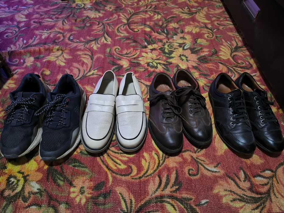 4 пары мужской обуви, НАТУР. кожа, размер 41-42 (рус)
