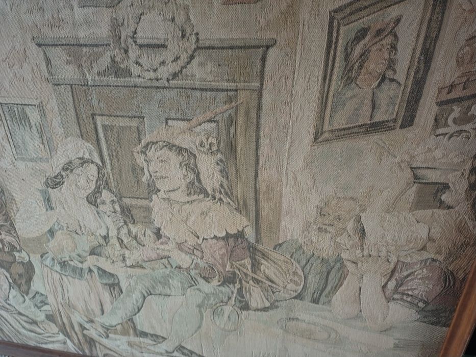 Tablou,țesătură vintage,semnata