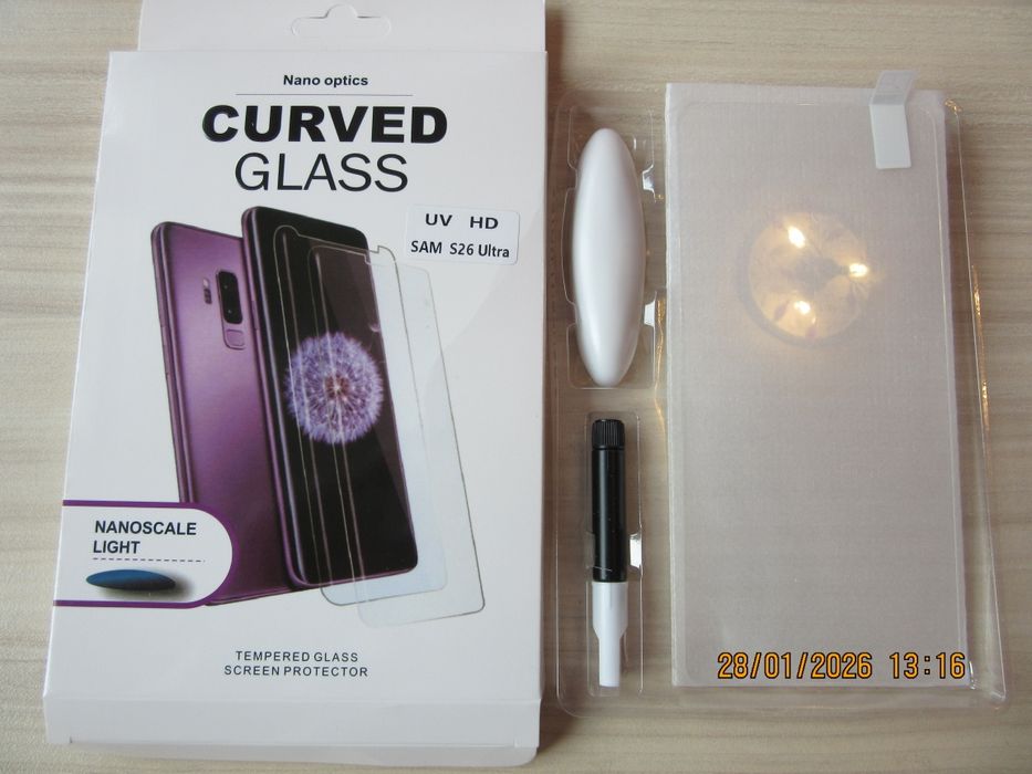 Samsung Galaxy S26 Ultra / UV Стъклен протектор с цяло течно лепило