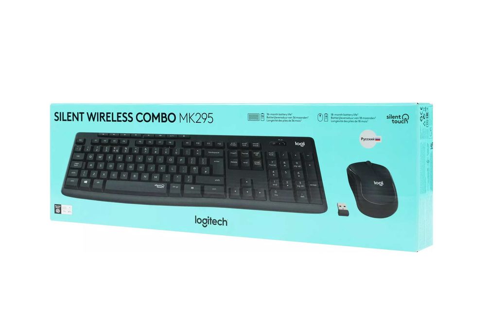 | Комплект Logitech MK295 Silent Black беспроводная клавиатура и мышь