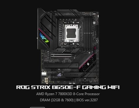 Игровой комплект на AMD 7800X3D