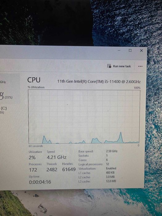 Vand PC Gaming RTX3060TI, i5 11th gen, SSD, 16GB