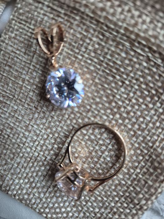 Комплект с голям циркон