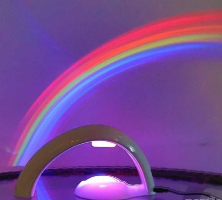 Детска Нощна LED Лампа с Проектор Дъга