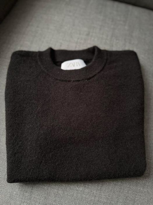 Кашмирена блуза с къс ръкав Zara