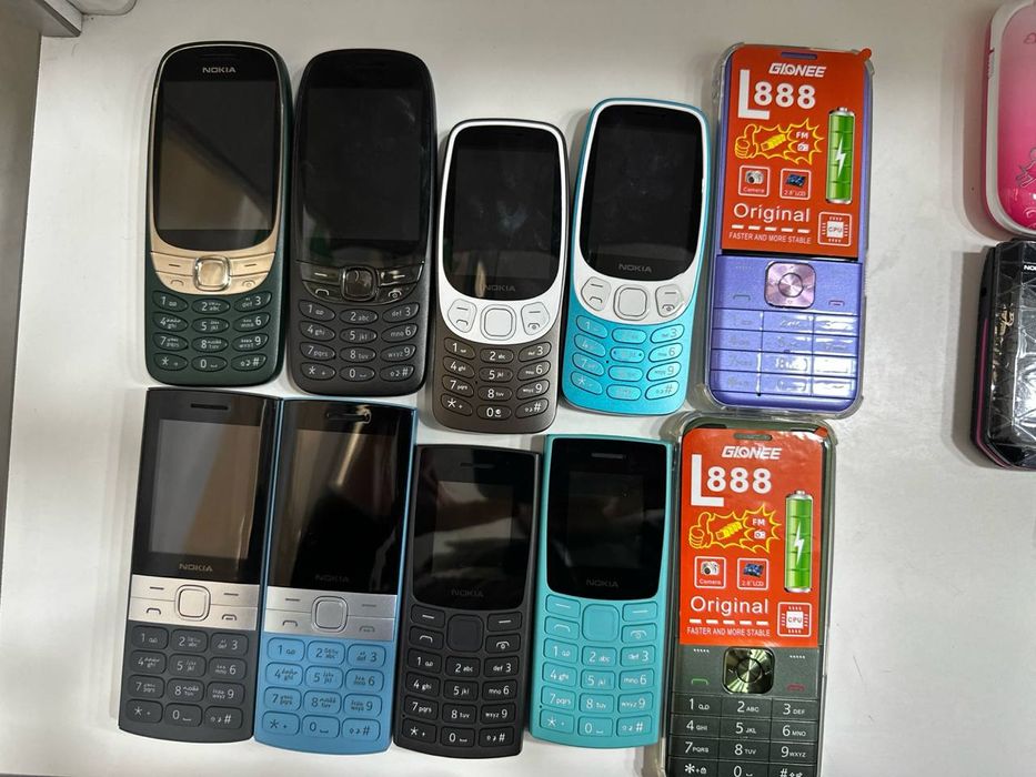 Nokia 105,108,6300,3310,2720,2660, Knopkali liguwkali tella mavjud.