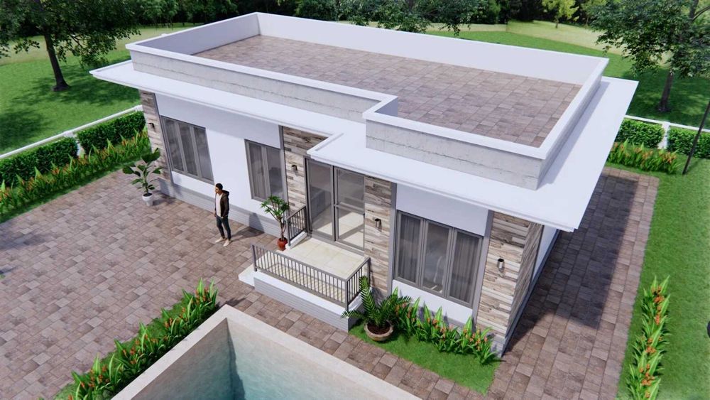 НА ИЗПЛАЩАНЕ - Евтина сглобяема къща с 3 спални, 66 кв. м