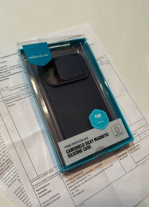Husă iPhone 14 Pro Nillkin Camshield Silky Magnetic - protecție camere