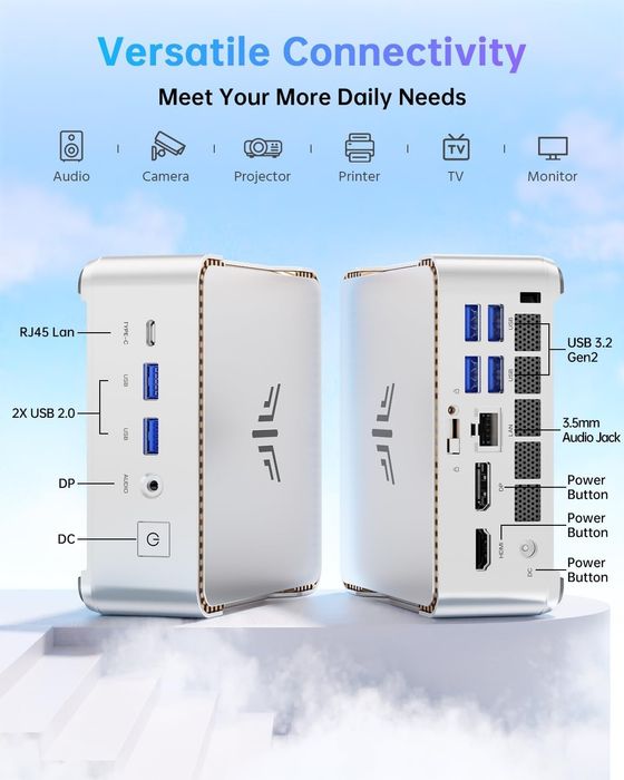 Mini PC NiPoGi P2 AMD Ryzen™ 3. RAM 16GB. 512GB SSD. Triple 4K display