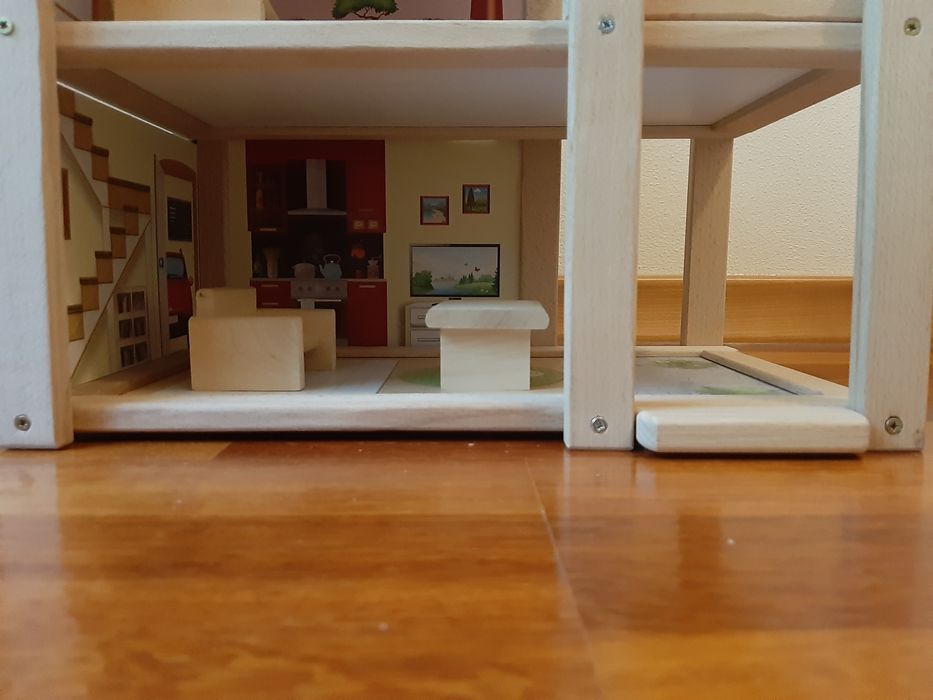 Casuta papusi copii lemn
