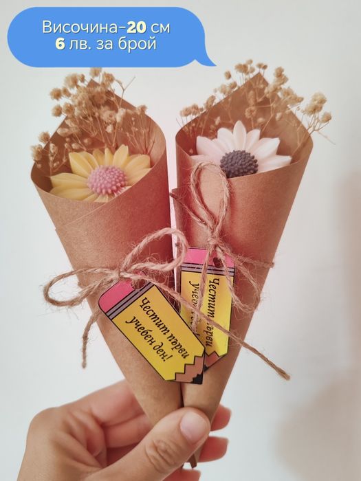 Изработка на букети от сапунени цветя