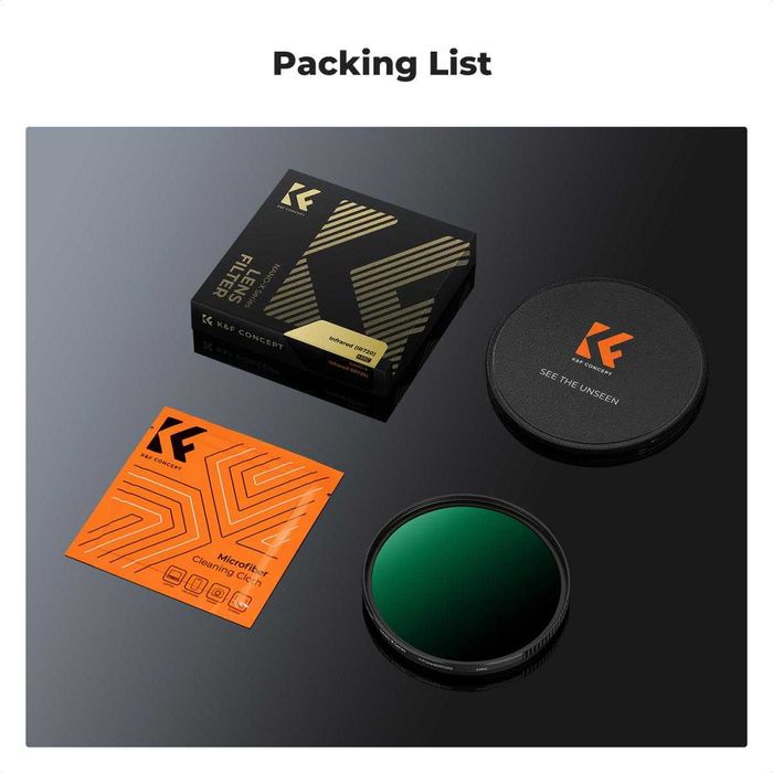 K&F Concept 720nm IR инфрачервен филтър Nano-Xcel